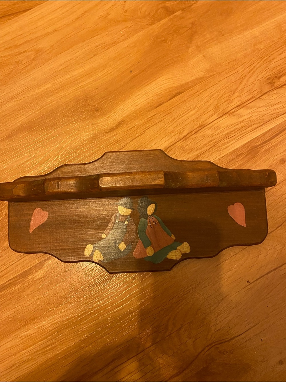 Hand-Painted Wooden Wall Shelf